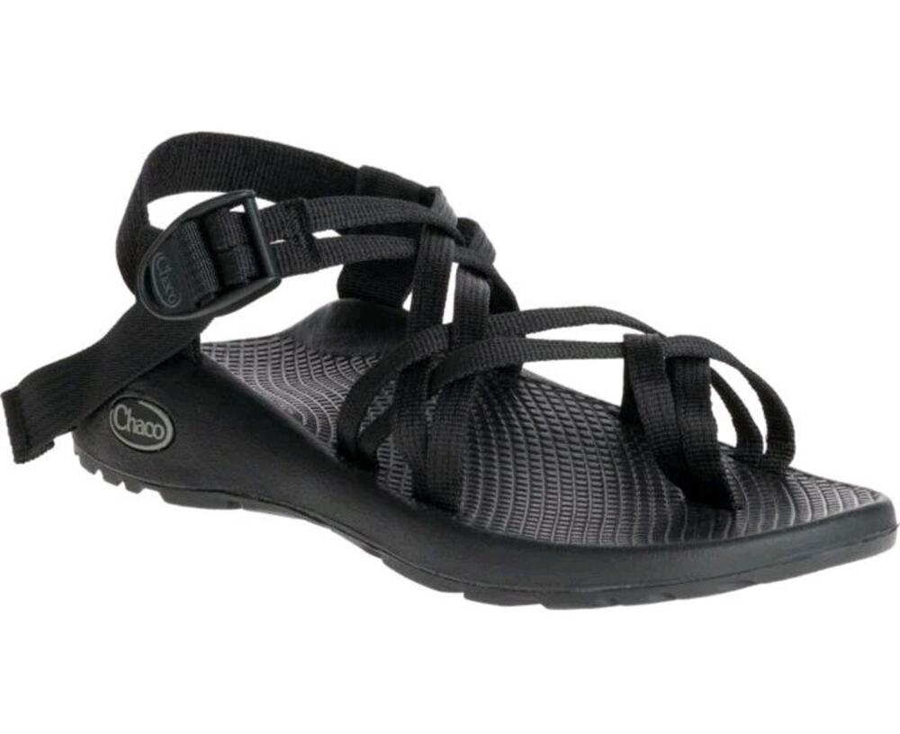 Chaco Women's ZX/2 Cloud Strappy Sandals, Solid Black , J107320, Size 8